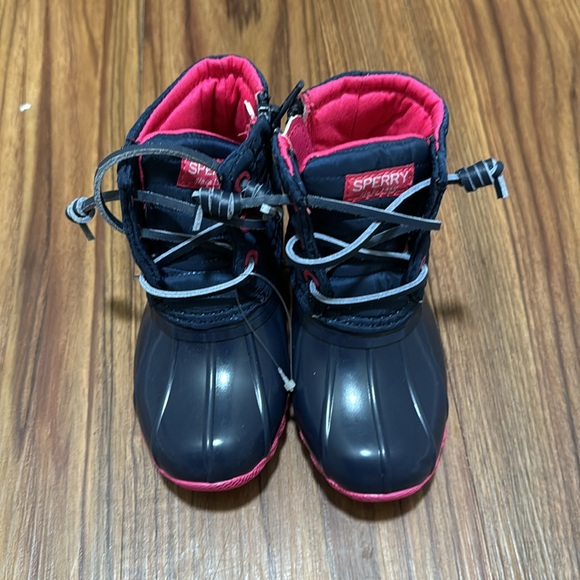 Sperry Other - Little Girls Blue and Pink Sperry Boots Size 7